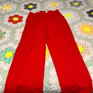 HALARA Red Casual Straight-Leg Bottoms